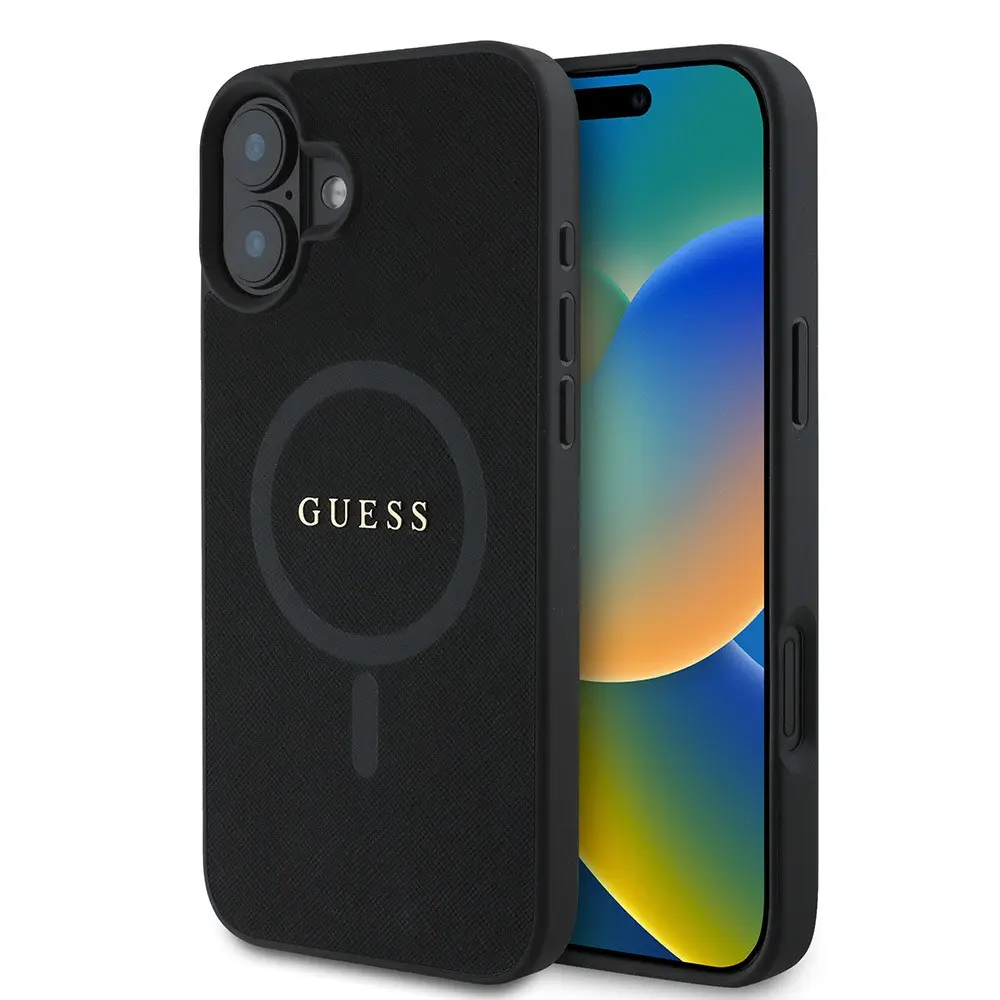 iPhone 16 Plus MagSafe Uyumlu Saffiano Kılıf - Guess Classic