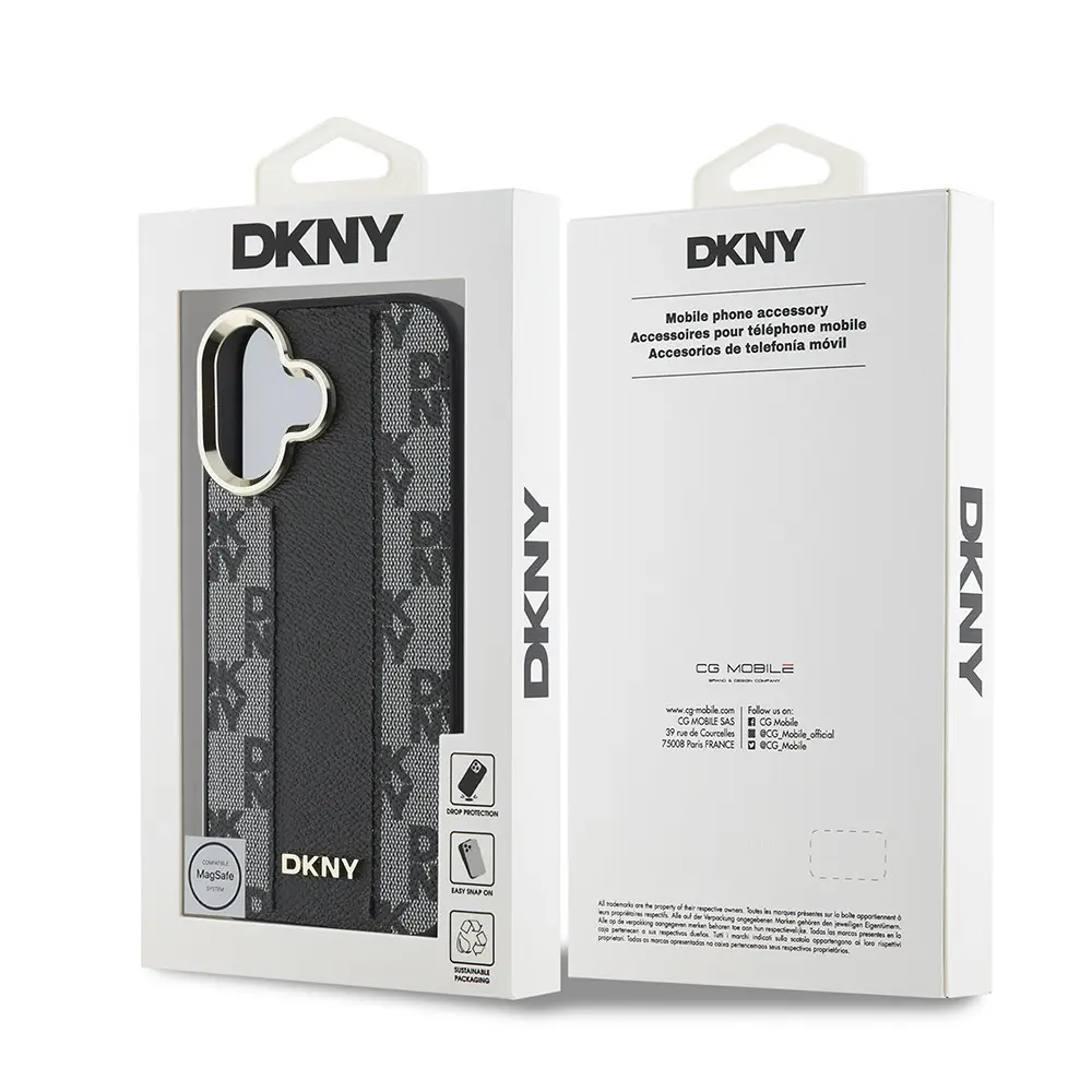 iPhone 16 Plus MagSafe Uyumlu Kılıf, 3D Checkered Desenli - DKNY