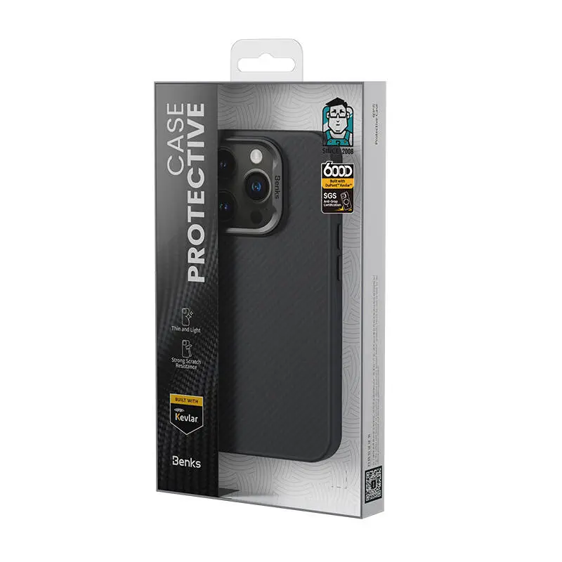 iPhone 16 Plus MagSafe Uyumlu Kevlar Kılıf - Benks Hybrid ArmorPro