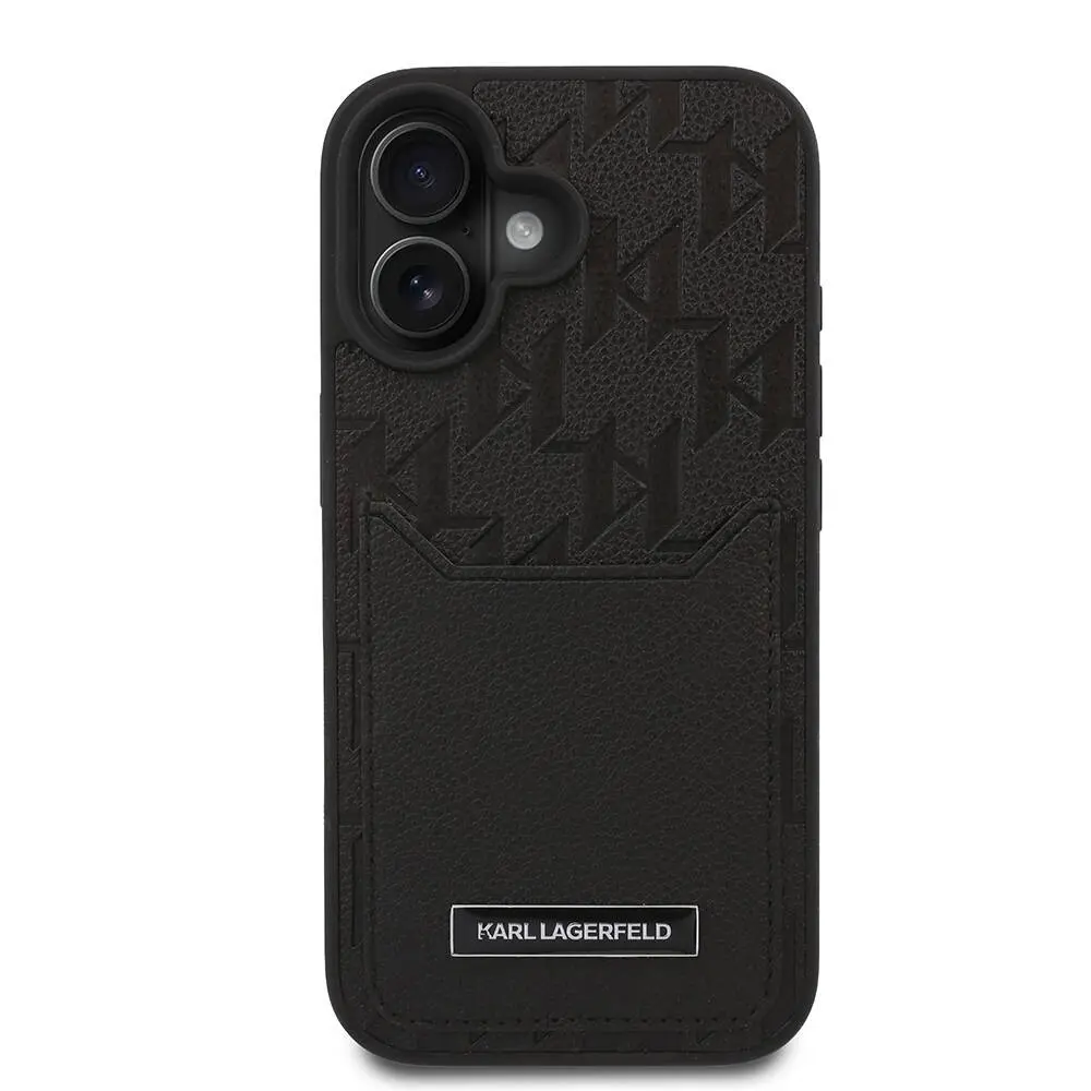 iPhone 16 Plus Kartlıklı Kılıf - Karl Lagerfeld Cardslot Monogram