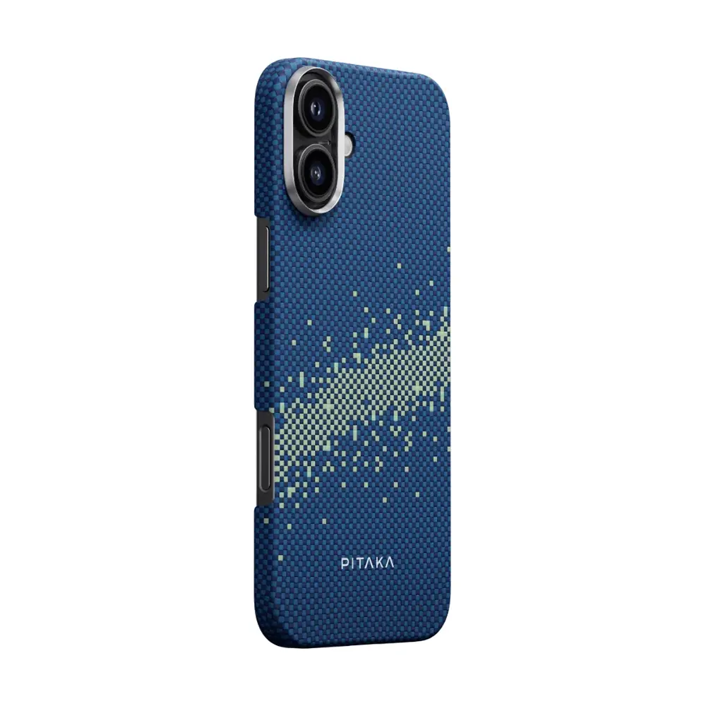 iPhone 16 Plus MagSafe Uyumlu Aramid Fiber Kılıf - Pitaka Tactile Woven Starpeak