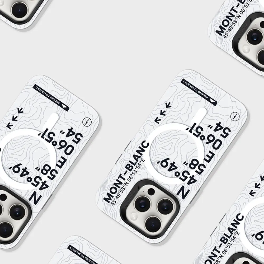 iPhone 16 Plus MagSafe Uyumlu Kılıf, Koordinat Desenli - Benks Summit
