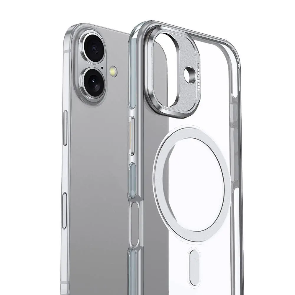 iPhone 16 Plus MagSafe Uyumlu Standlı Şeffaf Kılıf - Wlons Efsane