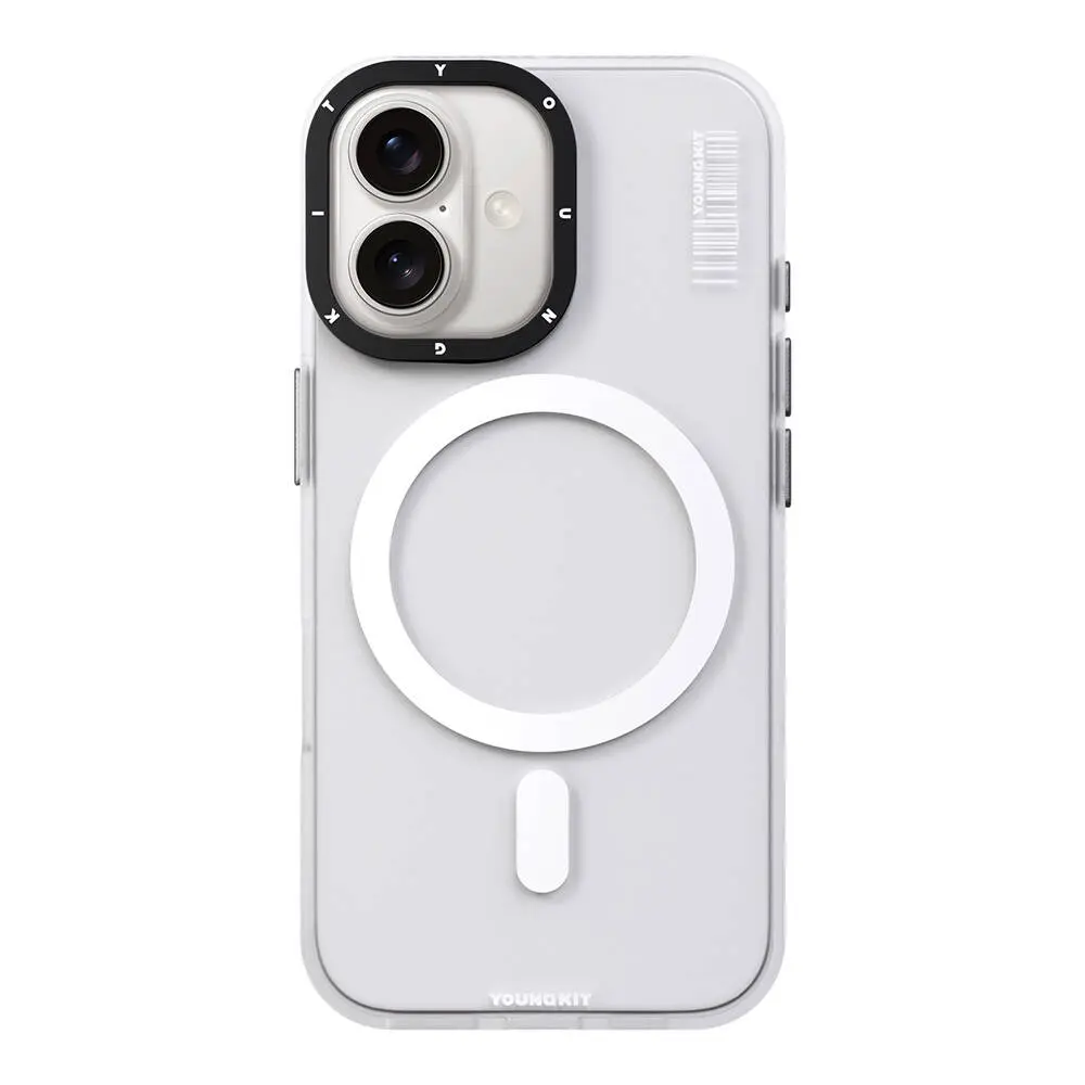 iPhone 16 Plus MagSafe Uyumlu Şeffaf Kılıf - Youngkit Hidden Sand