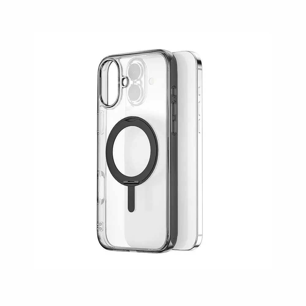 iPhone 16 Plus MagSafe Uyumlu Standlı Şeffaf Kılıf - Wiwu iShield Ultra