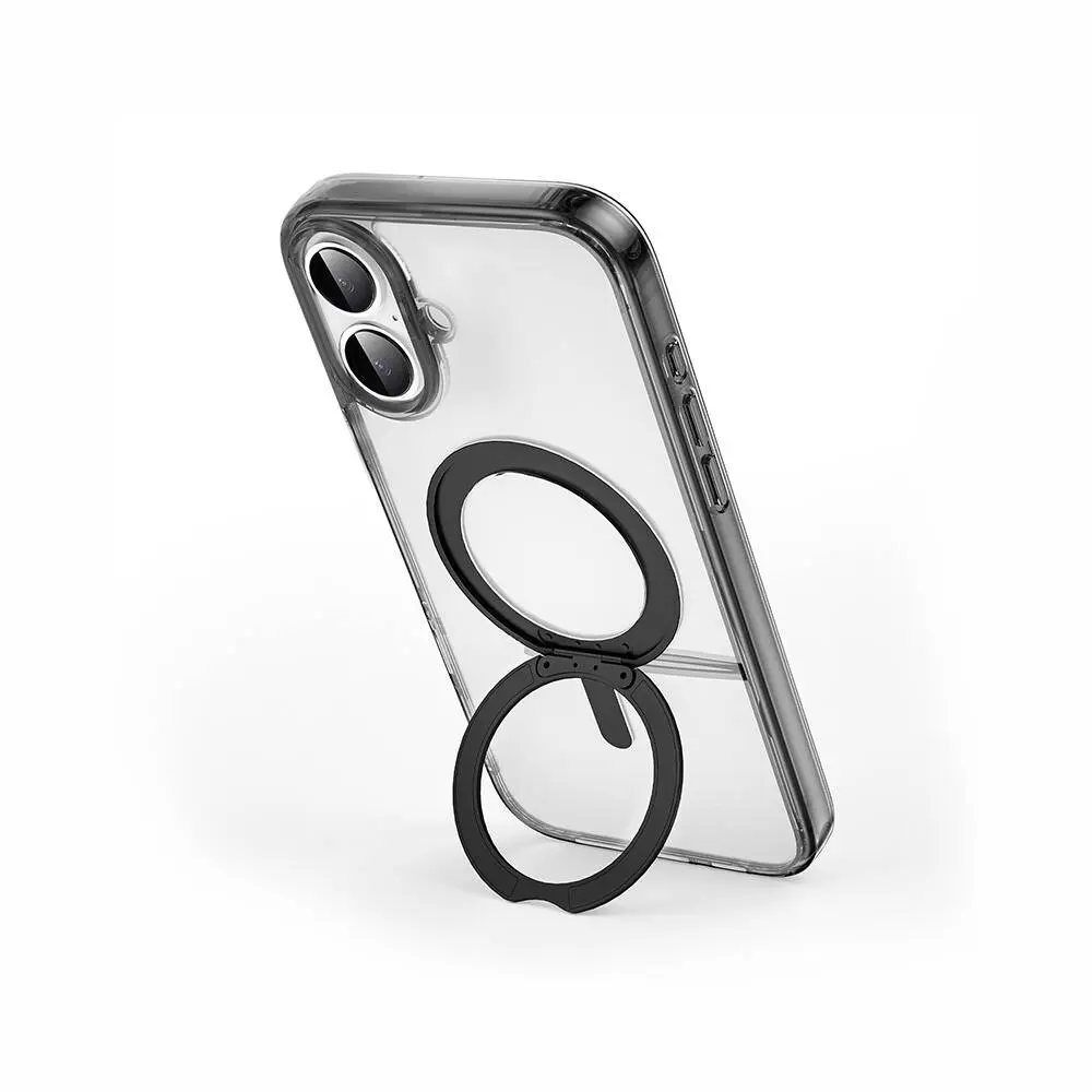 iPhone 16 Plus MagSafe Uyumlu Standlı Şeffaf Kılıf - Wiwu iShield Ultra
