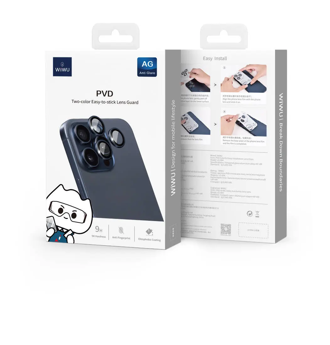 iPhone 16 Pro Metal Kamera Lens Koruyucu - Wiwu LG-004 PVD Lens Guard