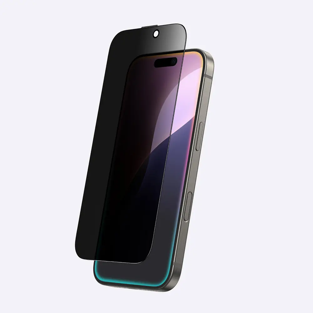 iPhone 16 Pro Gizlilik Filtreli Temperli Cam Ekran Koruyucu - Amazingthing Radix Privacy