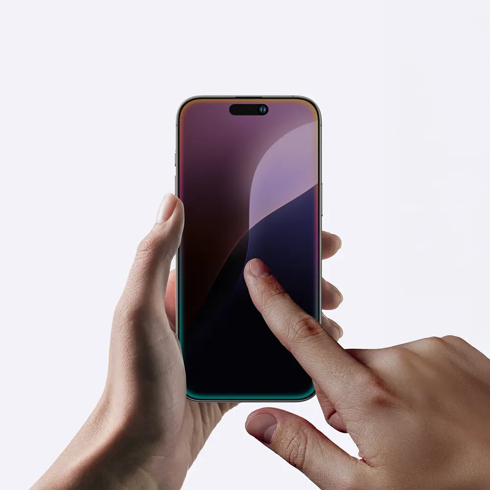 iPhone 16 Pro Gizlilik Filtreli Temperli Cam Ekran Koruyucu - Amazingthing Radix Privacy