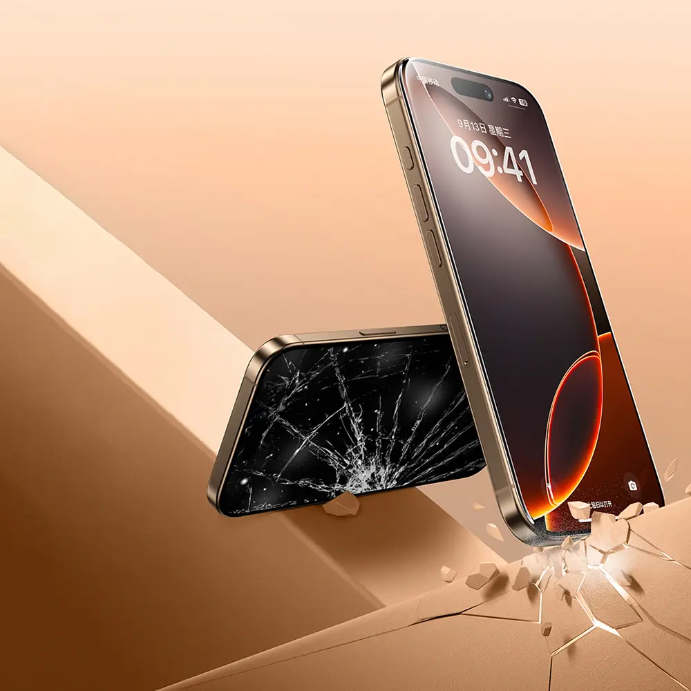 iPhone 16 Pro Tam Kaplayan Şeffaf Ekran Koruyucu - Benks InvisiWarrior