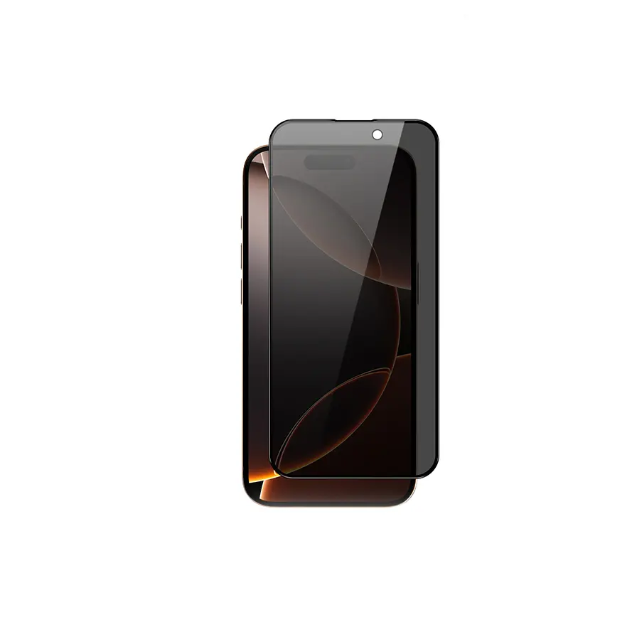 iPhone 16 Pro Gizlilik Camlı Ekran Koruyucu - Davin 5D Privacy