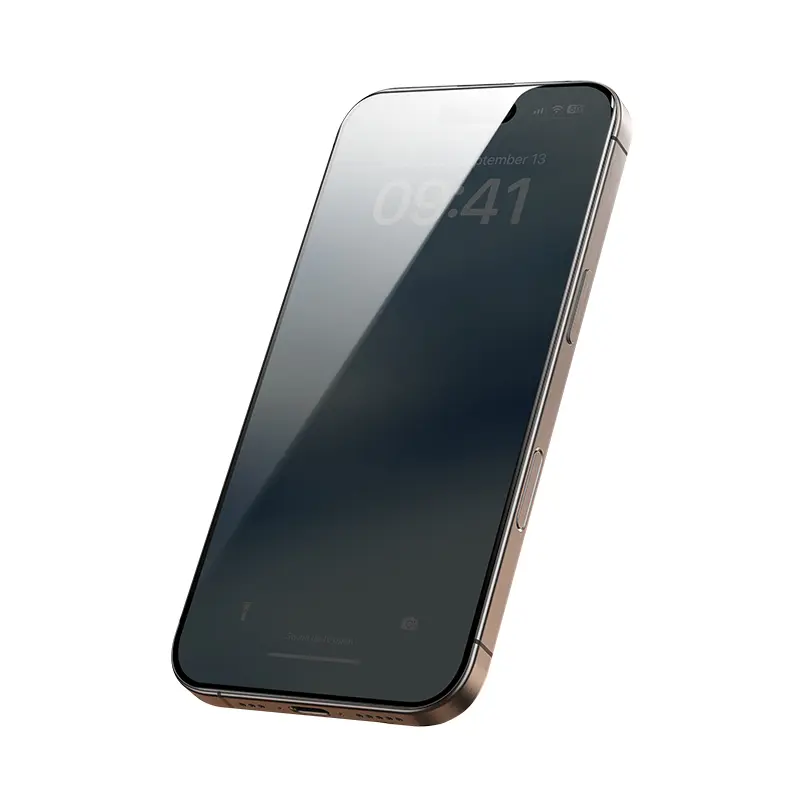 iPhone 16 Pro Gizlilik Ekran Koruyucu, 0.3 mm 10'lu Paket - Benks Privacy Air Shield