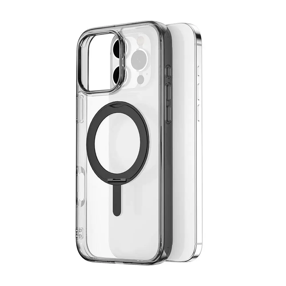 iPhone 16 Pro MagSafe Uyumlu Standlı Şeffaf Kılıf - Wiwu iShield Ultra