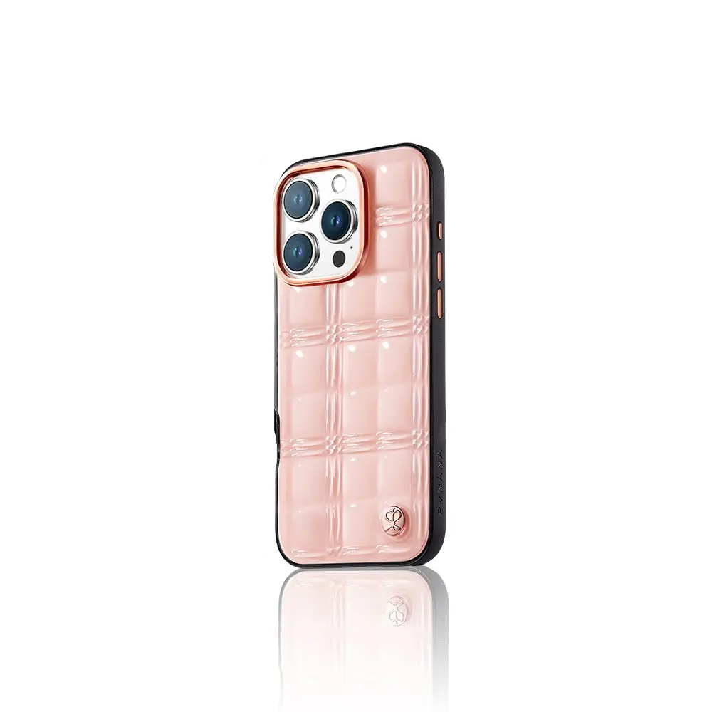 iPhone 16 Pro Askı Aparatlı Metal Grid Kılıf - Pynana