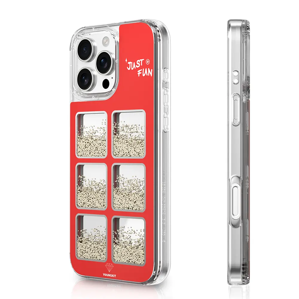 iPhone 16 Pro Aynalı ve Boncuklu Kılıf - Youngkit Spirit Serisi