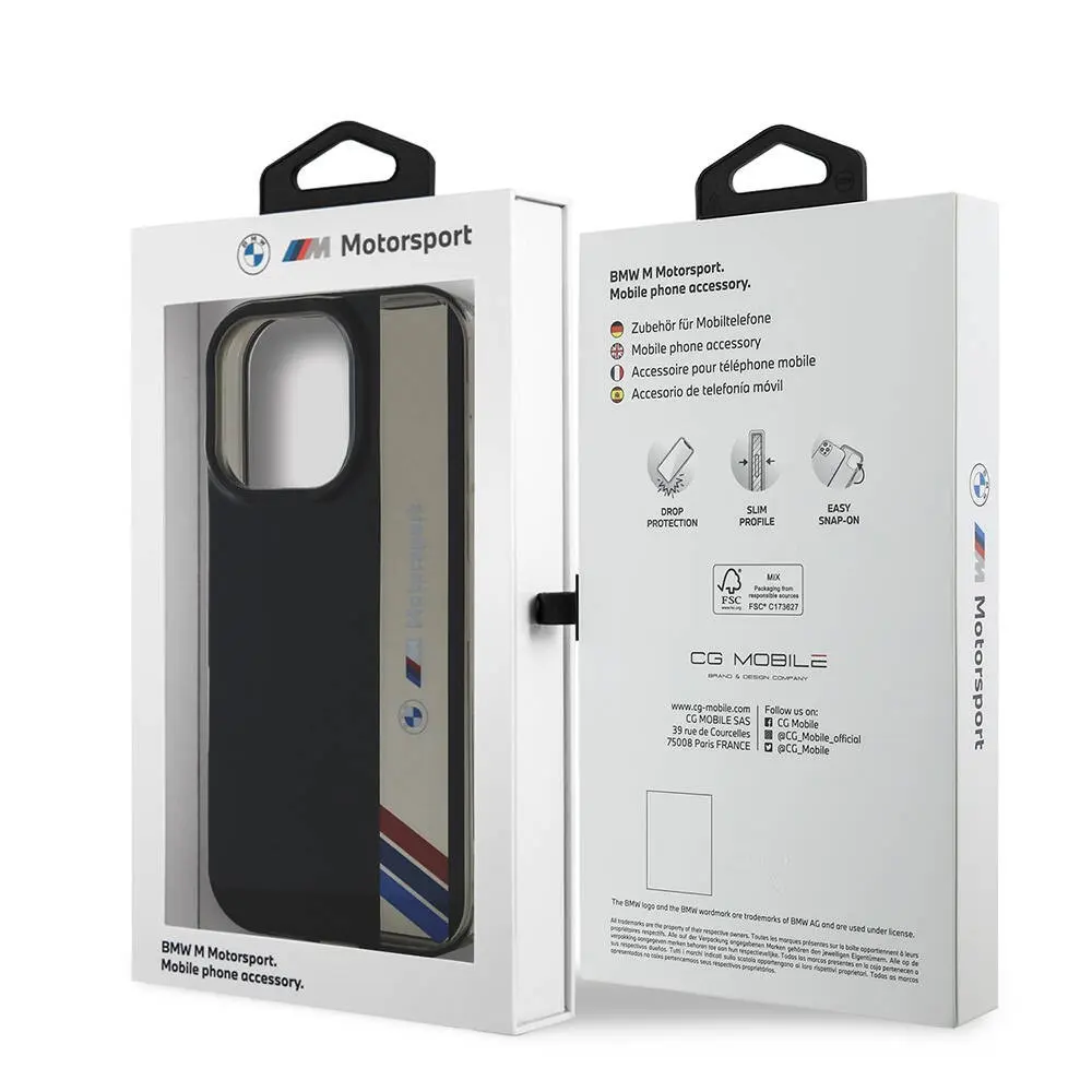 iPhone 16 Pro Lisanslı BMW M Logolu Motorsport Kılıf - Siyah