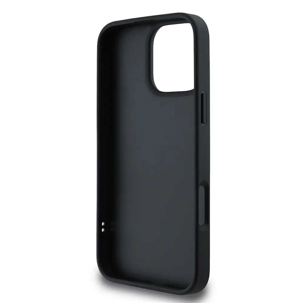 iPhone 16 Pro Deri Kılıf, Kapitone Tasarımlı Metal Logo - DKNY