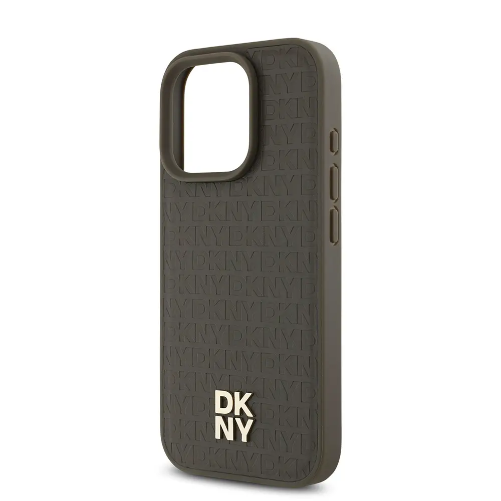 iPhone 16 Pro MagSafe Uyumlu 3D Desenli Kılıf - DKNY Repeat Pattern