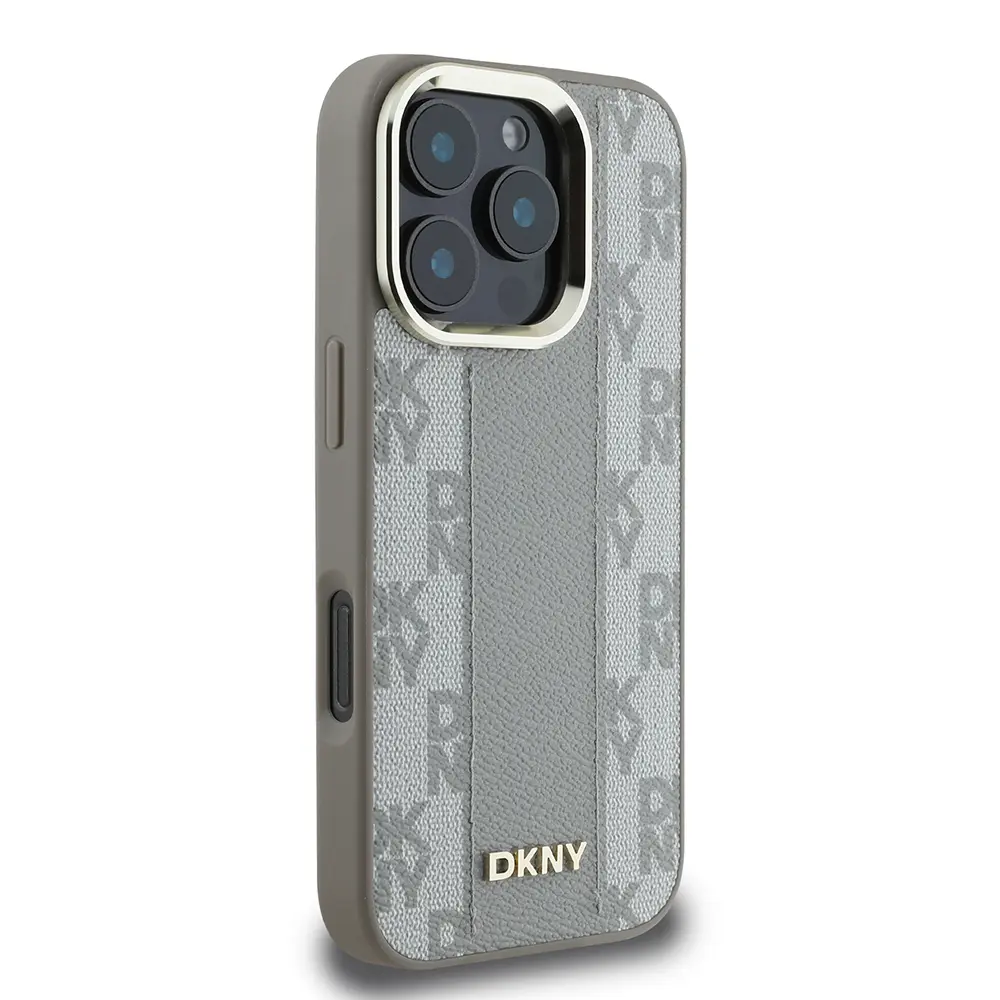 iPhone 16 Pro MagSafe Uyumlu 3D Checkered Desenli Kılıf - DKNY