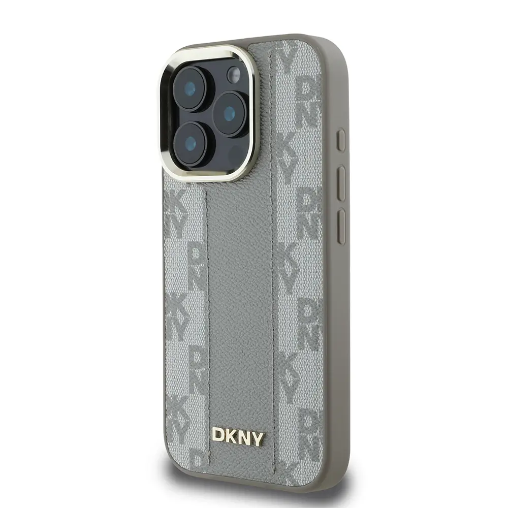 iPhone 16 Pro MagSafe Uyumlu 3D Checkered Desenli Kılıf - DKNY