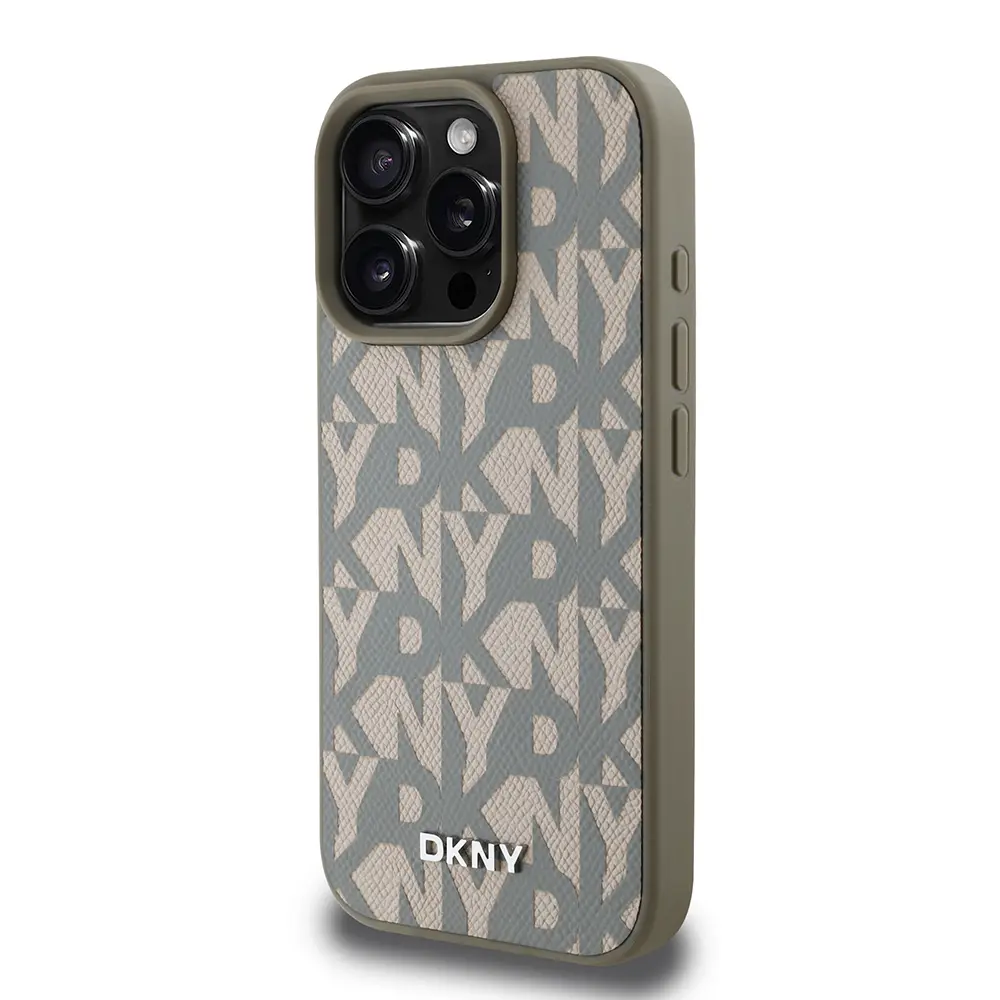 iPhone 16 Pro MagSafe Uyumlu 3D Grid Desenli Kılıf - DKNY Lisanslı