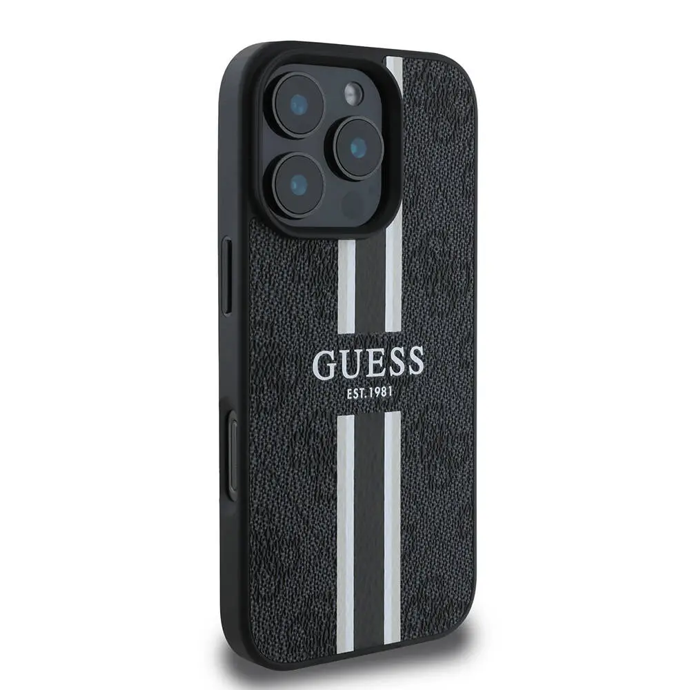 iPhone 16 Pro MagSafe Uyumlu 4G Şerit Tasarımlı Kılıf - Guess
