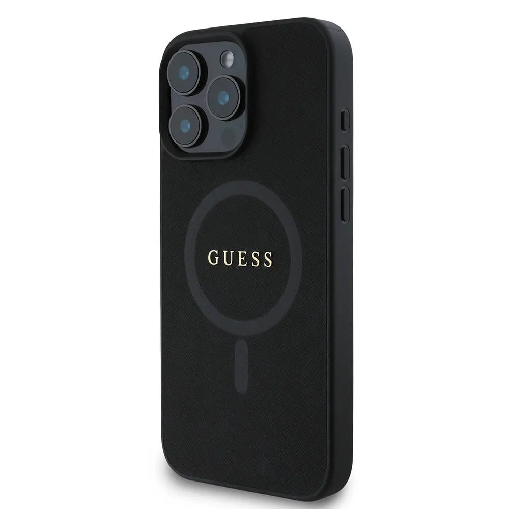 iPhone 16 Pro MagSafe Uyumlu Saffiano Kılıf - Guess Classic