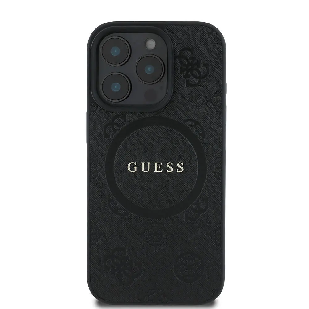iPhone 16 Pro MagSafe Uyumlu Kılıf - Guess Saffiano Peony