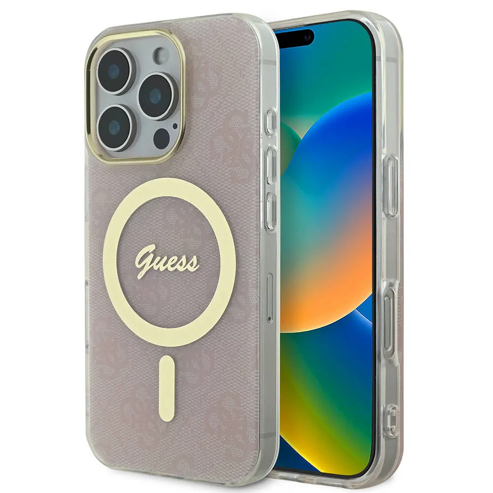 iPhone 16 Pro MagSafe Uyumlu 4G Desenli Kılıf - Guess Lisanslı