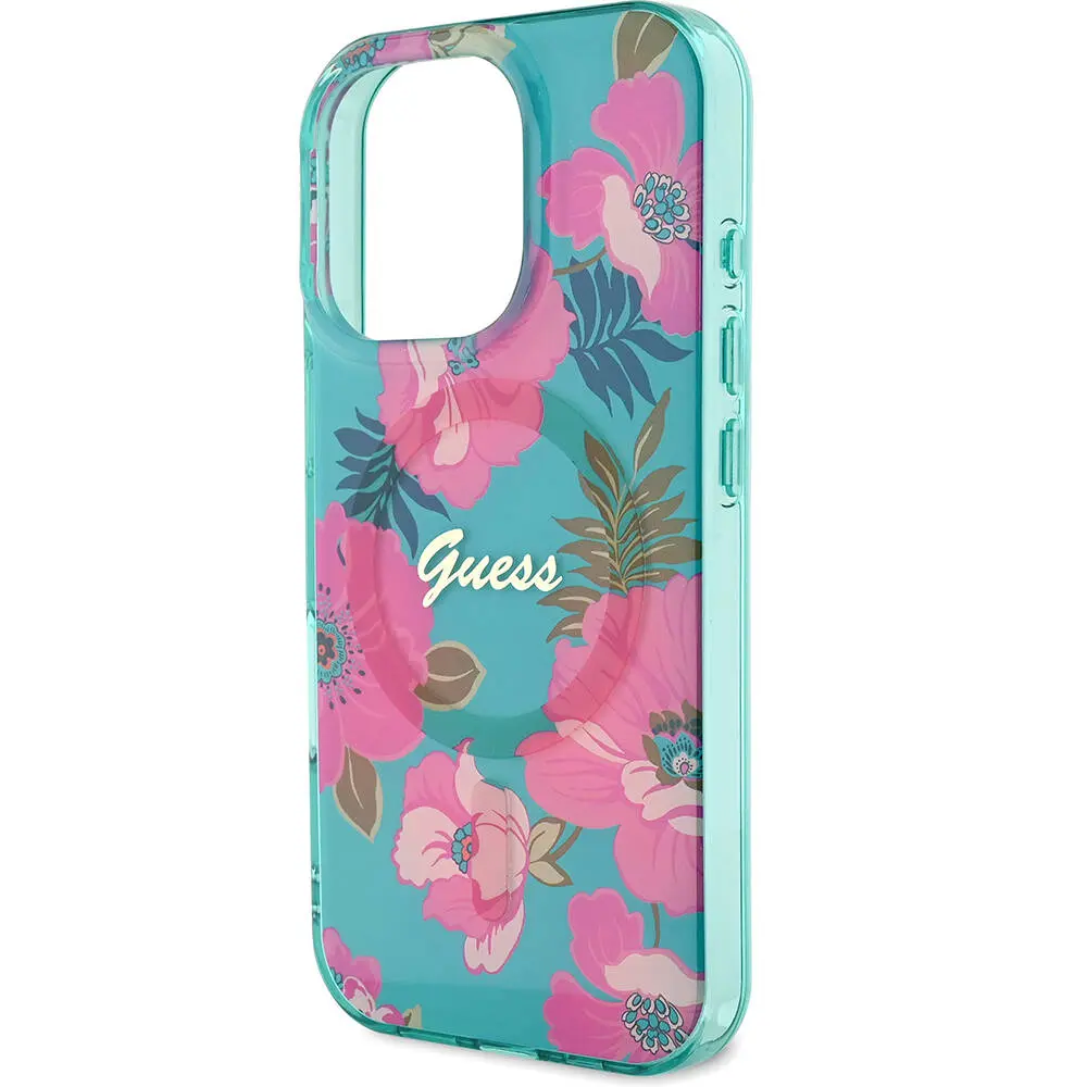 iPhone 16 Pro MagSafe Uyumlu Lisanslı Kılıf - Guess Flower Ring