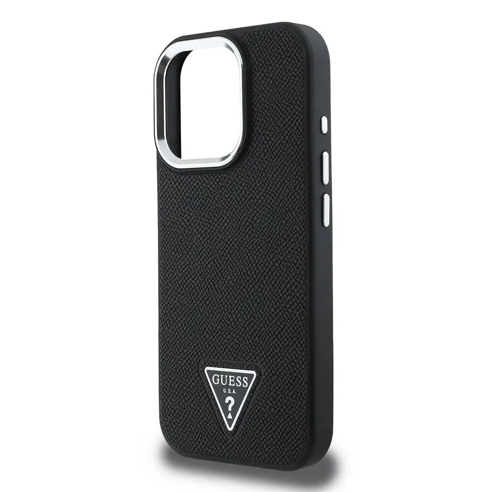 iPhone 16 Pro MagSafe Uyumlu Grained Triangle Kılıf - Guess