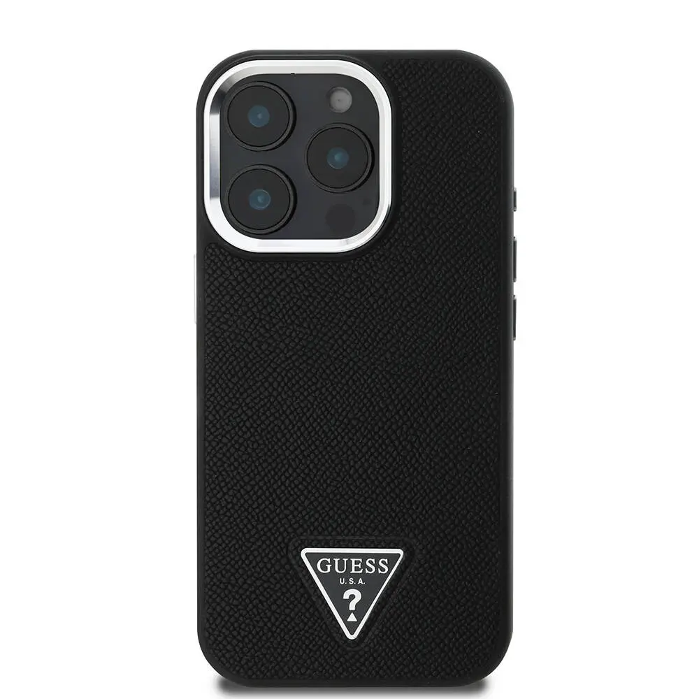 iPhone 16 Pro MagSafe Uyumlu Grained Triangle Kılıf - Guess