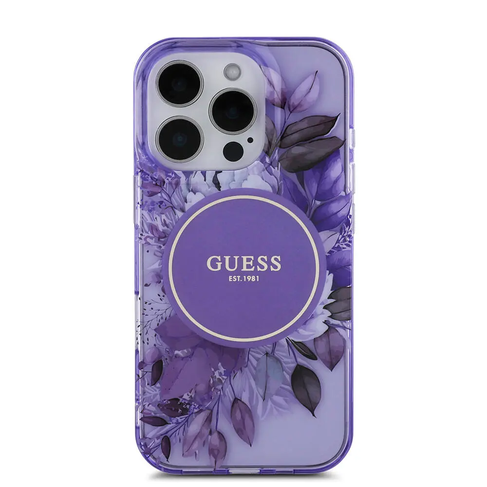 iPhone 16 Pro MagSafe Uyumlu IML Baskılı Kılıf - Guess İnci Bileklikli