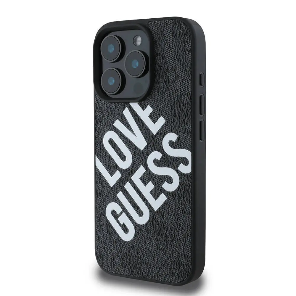 iPhone 16 Pro Kılıf, Kabartmalı Guess Logolu - Guess Big Love