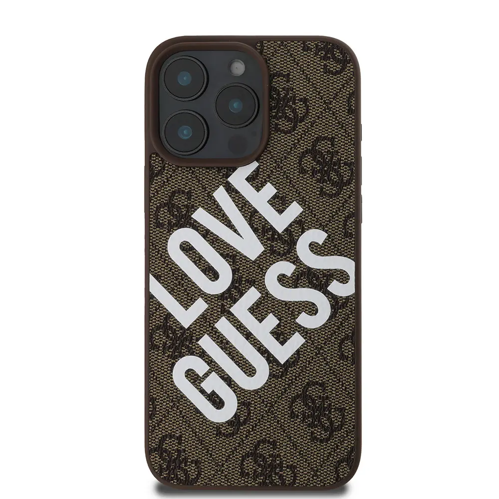 iPhone 16 Pro Kılıf, Kabartmalı Guess Logolu - Guess Big Love