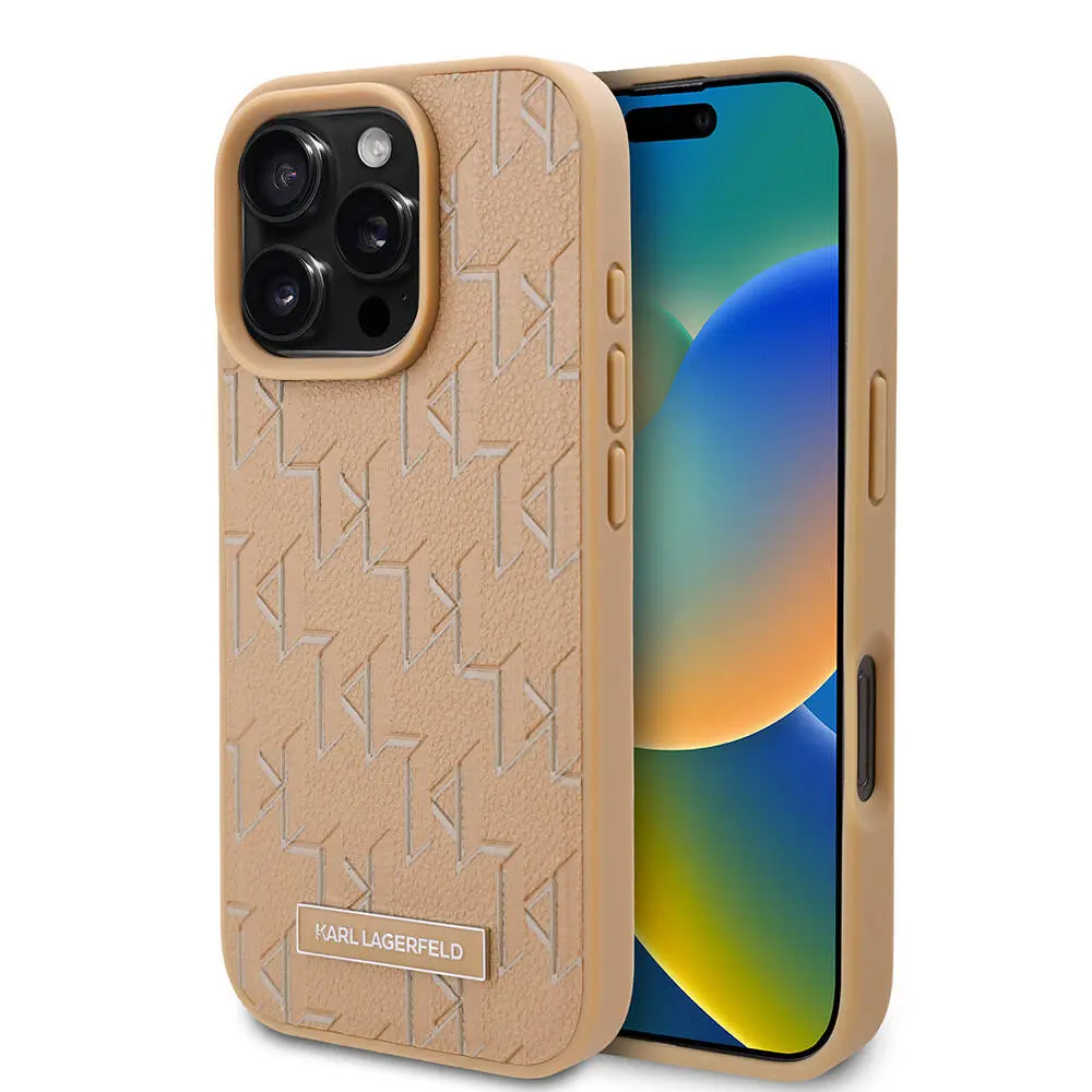 iPhone 16 Pro MagSafe Uyumlu Kılıf - Karl Lagerfeld KL Hot Stamp