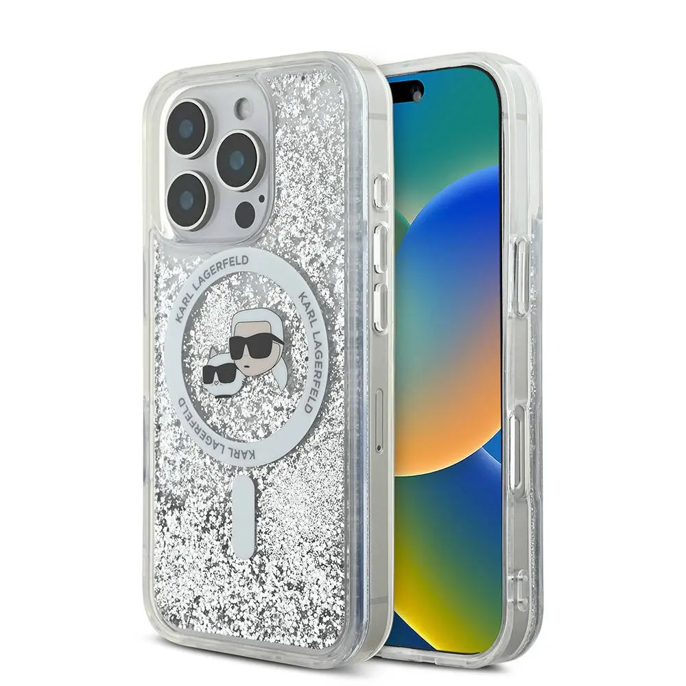 iPhone 16 Pro MagSafe Uyumlu Şeffaf Kılıf - Karl Lagerfeld KC Heads