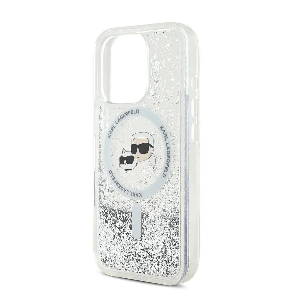 iPhone 16 Pro MagSafe Uyumlu Şeffaf Kılıf - Karl Lagerfeld KC Heads