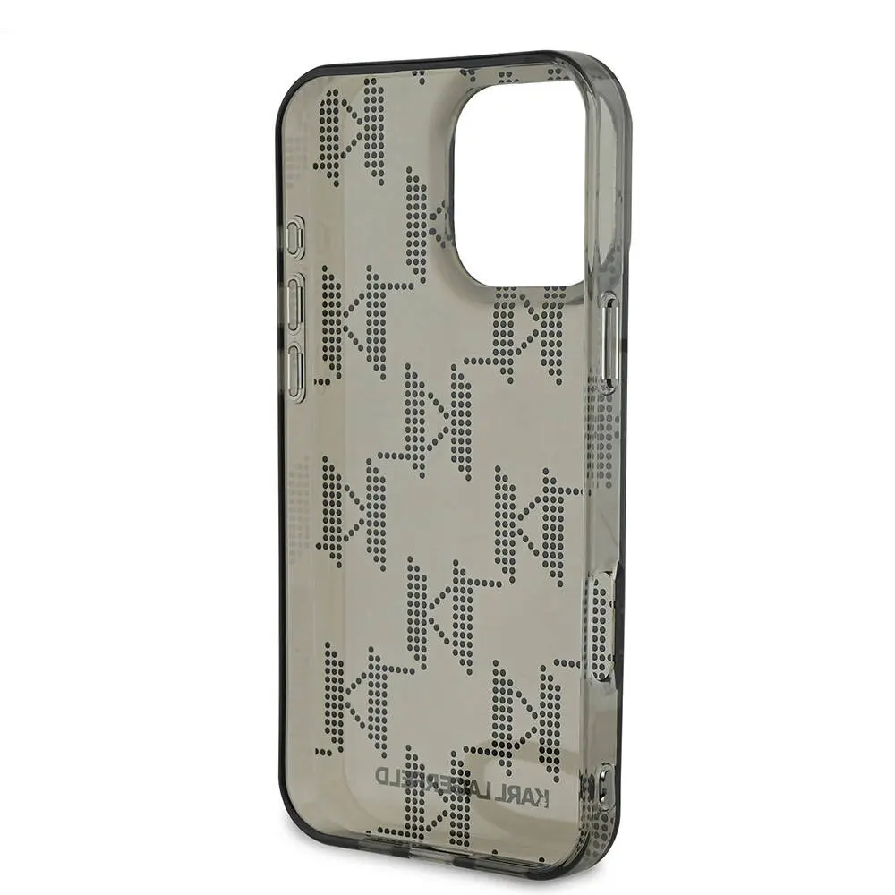 iPhone 16 Pro Saydam Kılıf, Bilek Askı İpli - Karl Lagerfeld KL Desenli
