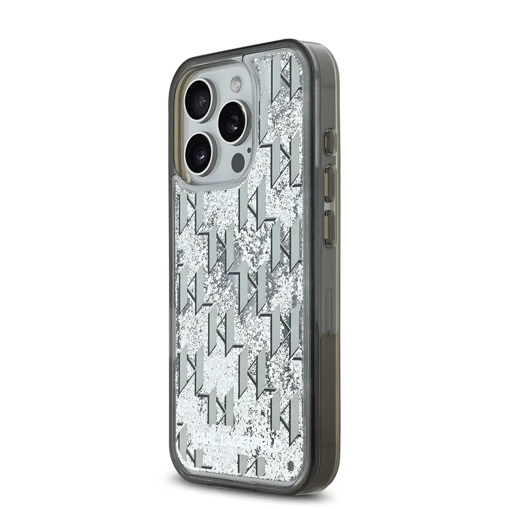 iPhone 16 Pro Kılıf, Simli KL Yazılı Monogram Gradient - Karl Lagerfeld