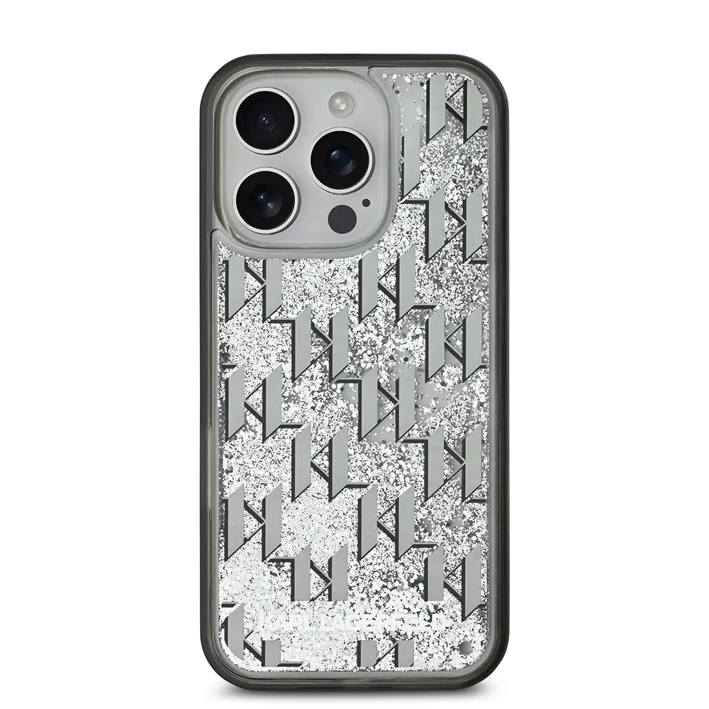 iPhone 16 Pro Kılıf, Simli KL Yazılı Monogram Gradient - Karl Lagerfeld