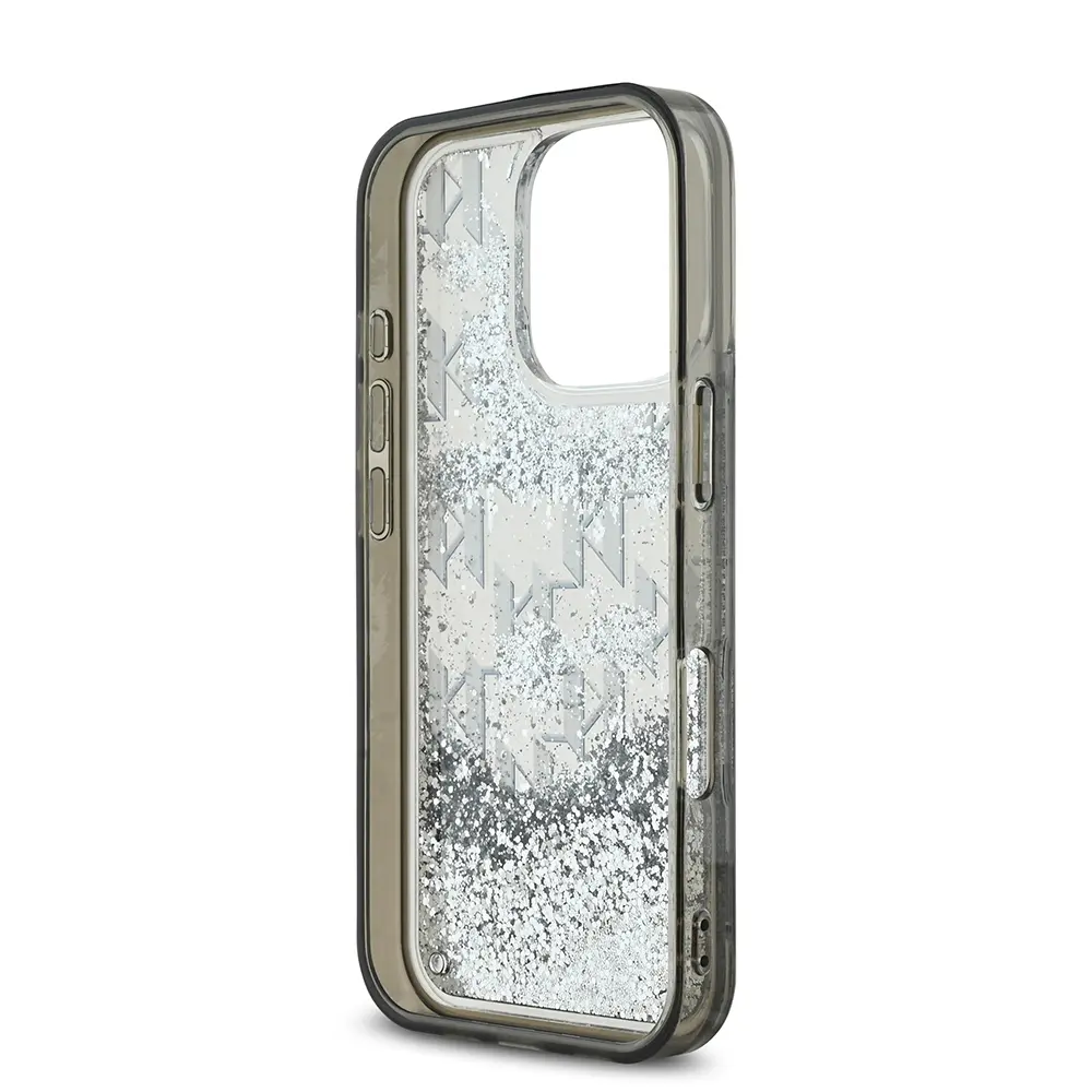 iPhone 16 Pro Kılıf, Simli KL Yazılı Monogram Gradient - Karl Lagerfeld