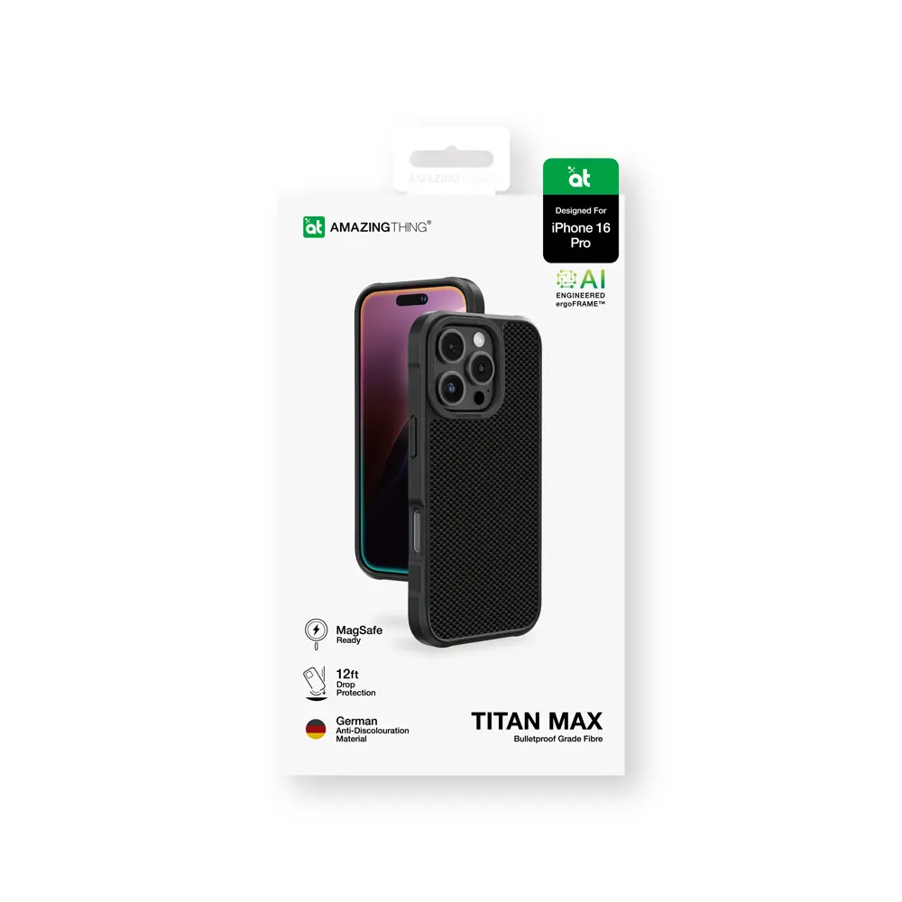 iPhone 16 Pro MagSafe Uyumlu Aramid Fiber Kılıf - Amazingthing Titan Max
