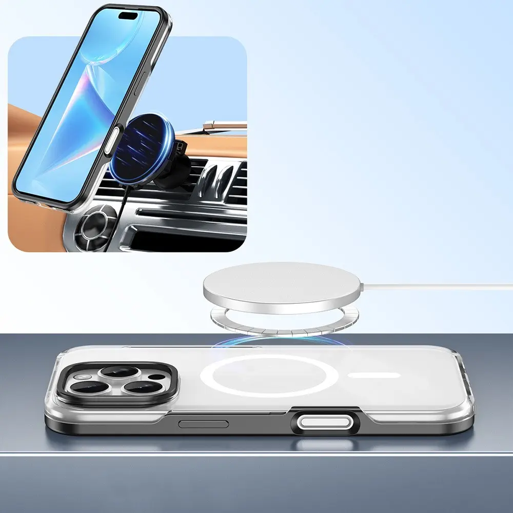 iPhone 16 Pro MagSafe Uyumlu Çıkarılabilir Arka Yüzeyli Kılıf - Zore Polar