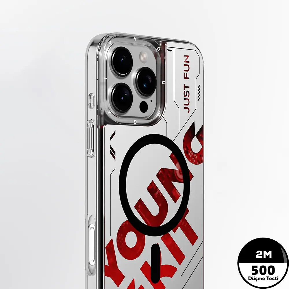 iPhone 16 Pro MagSafe Uyumlu Çift Katmanlı Kılıf - Youngkit Future Streamer
