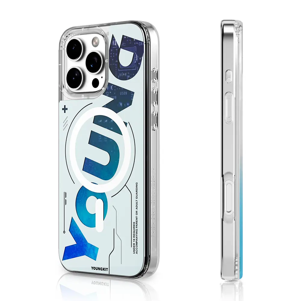 iPhone 16 Pro MagSafe Uyumlu Çift Katmanlı Kılıf - Youngkit Future Streamer