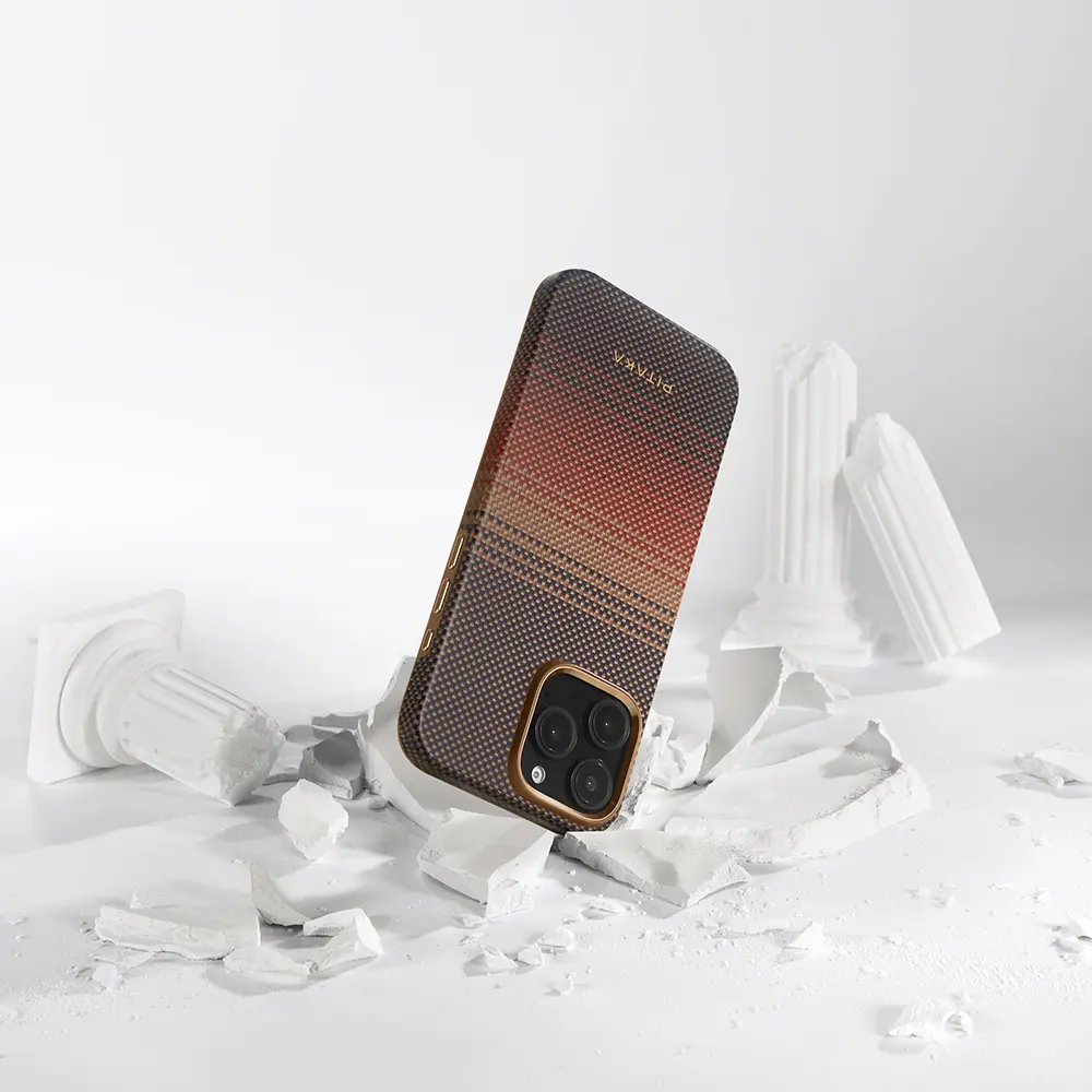 iPhone 16 Pro MagSafe Uyumlu Aramid Fiber Kılıf - Pitaka Sunset