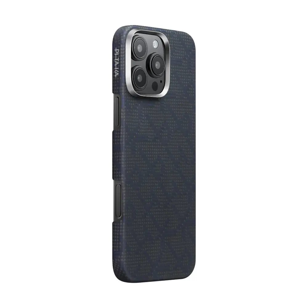 iPhone 16 Pro MagSafe Uyumlu Aramid Fiber Kılıf - Pitaka Tactile Woven Monogram