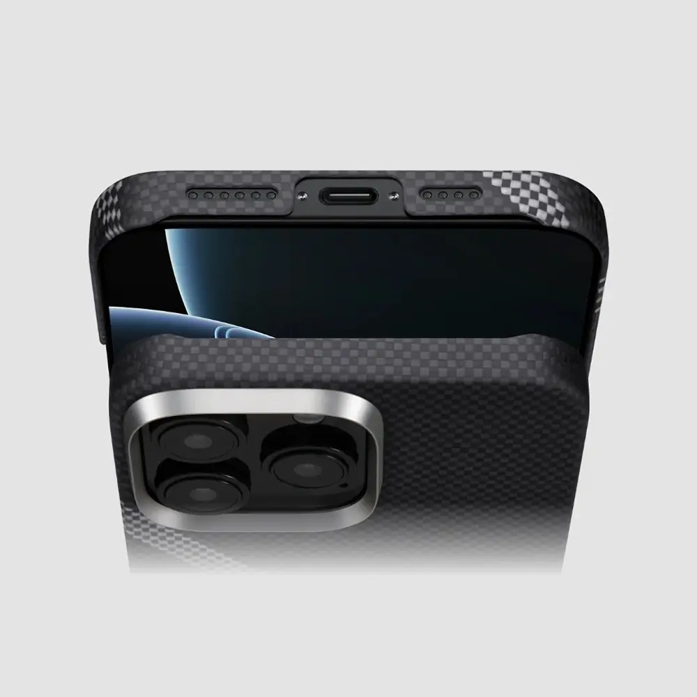 iPhone 16 Pro MagSafe Uyumlu Aramid Fiber Kılıf - Pitaka Tactile Woven Rebuilding