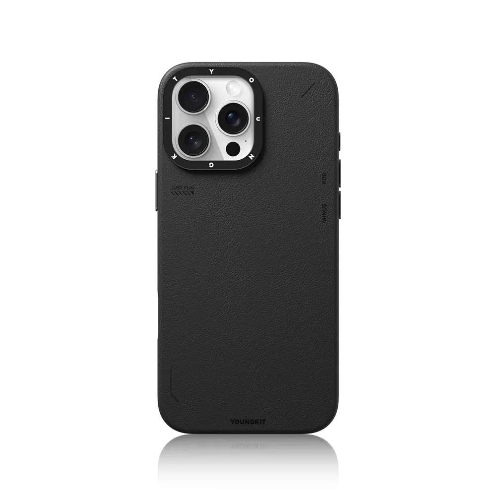 iPhone 16 Pro MagSafe Uyumlu Mat Deri Desenli Kılıf - Youngkit Tech Fashion